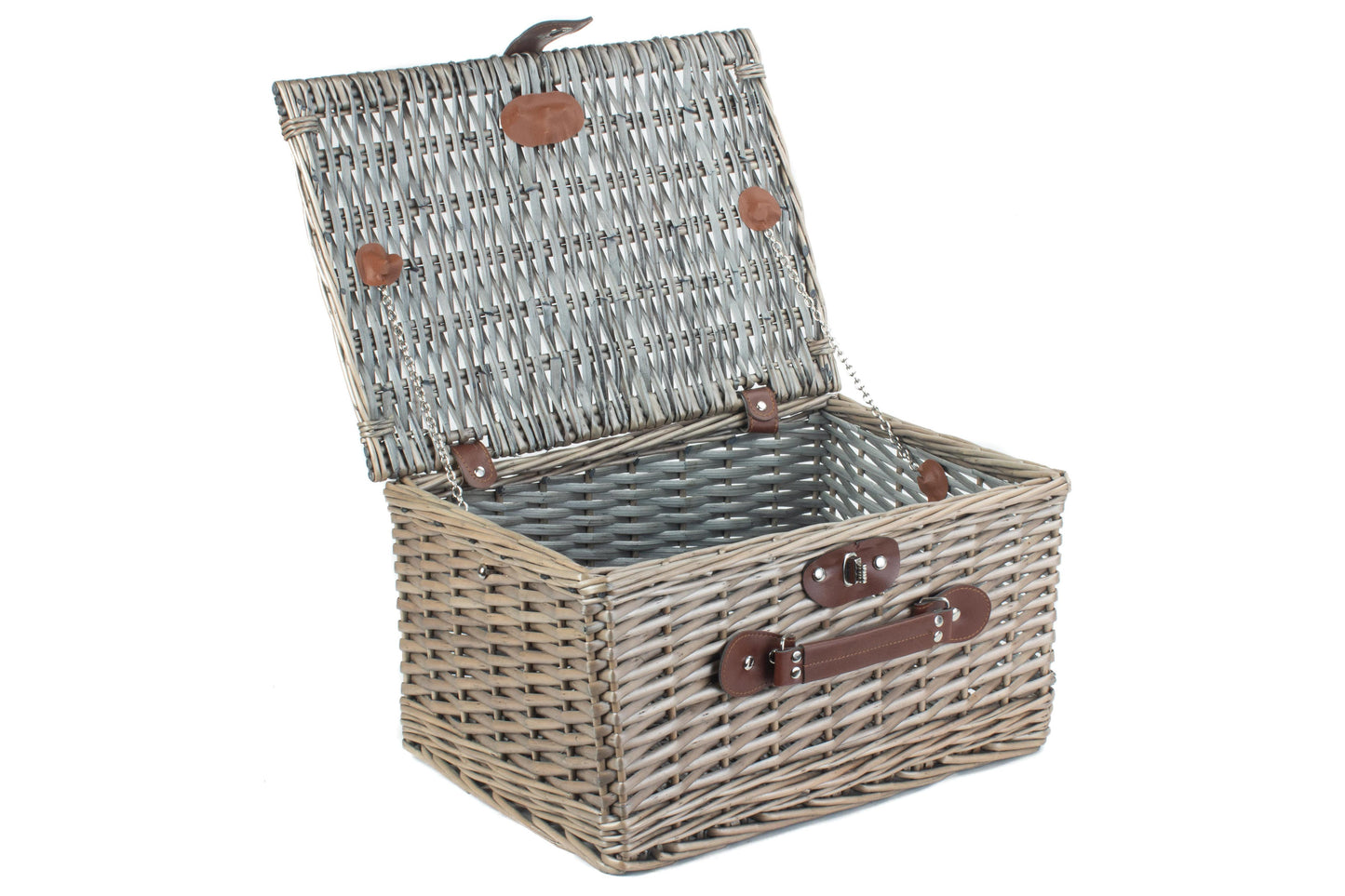 ANTIQUE WASH DEEP 16" SPLIT WILLOW HAMPER