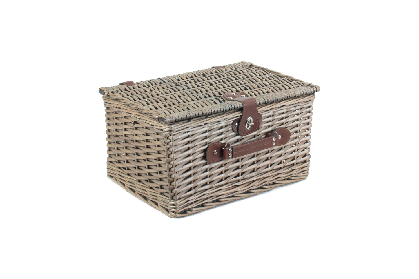 ANTIQUE WASH DEEP 16" SPLIT WILLOW HAMPER
