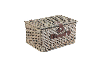 ANTIQUE WASH DEEP 16" SPLIT WILLOW HAMPER