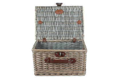 ANTIQUE WASH DEEP 16" SPLIT WILLOW HAMPER