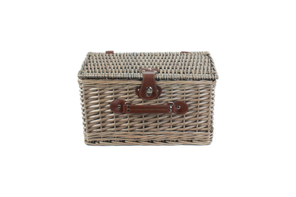 ANTIQUE WASH DEEP 16" SPLIT WILLOW HAMPER