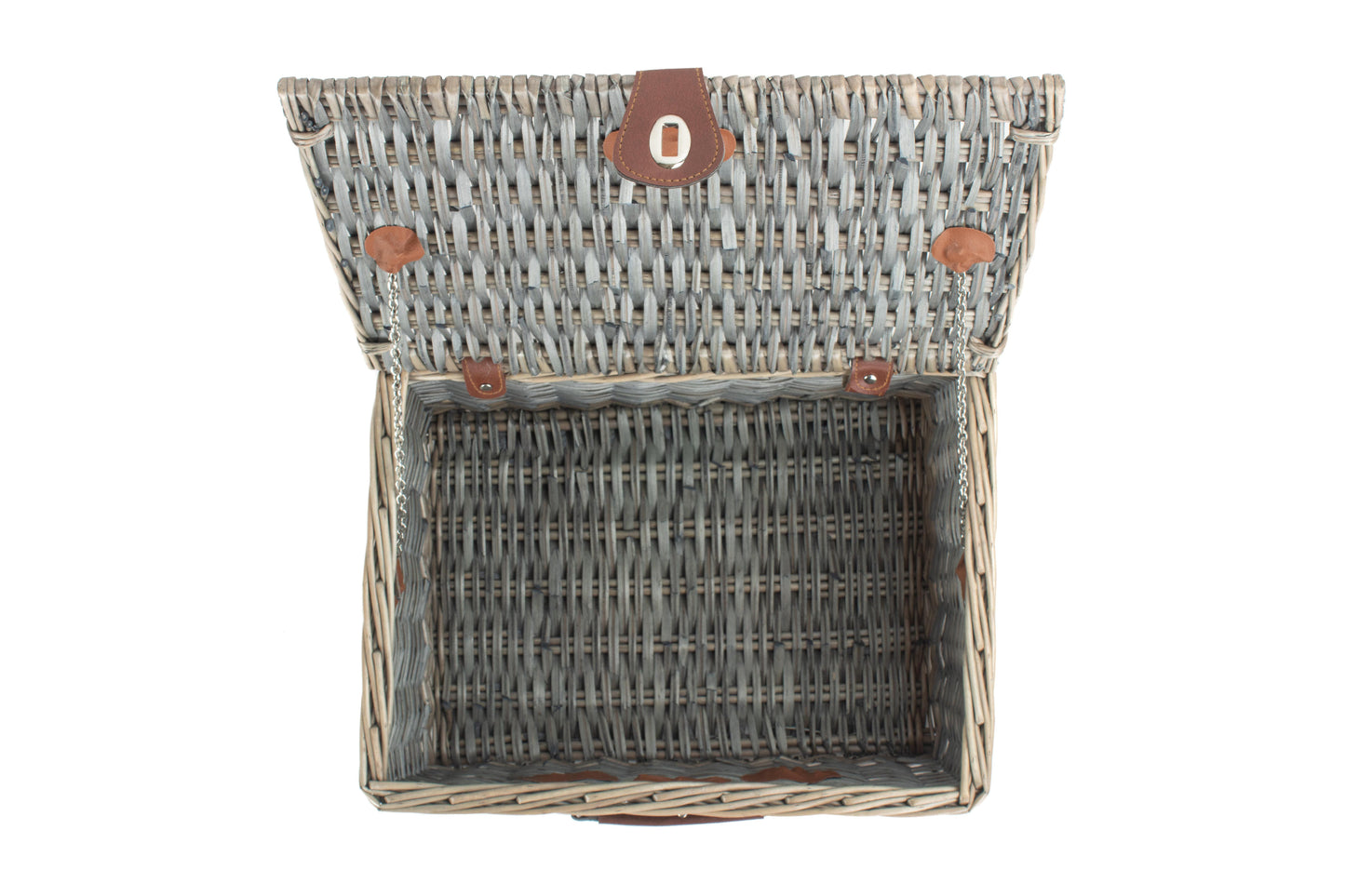 ANTIQUE WASH DEEP 16" SPLIT WILLOW HAMPER