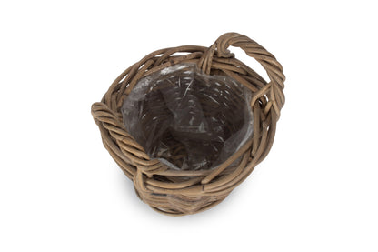 SMALL RATTAN PLANT POT