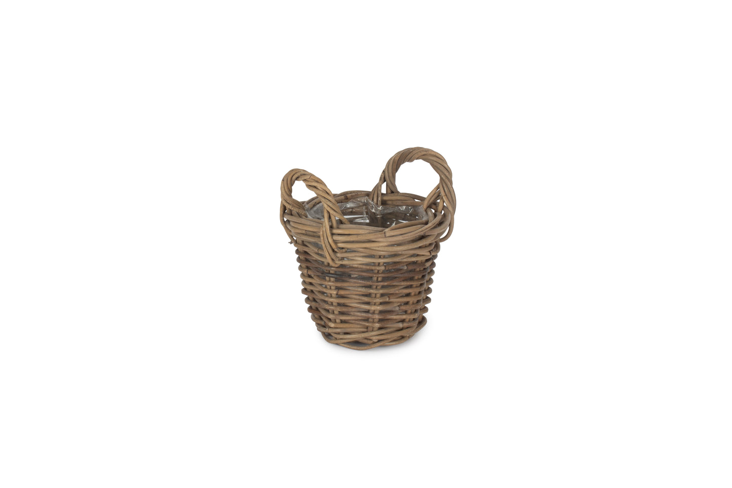 SMALL RATTAN PLANT POT
