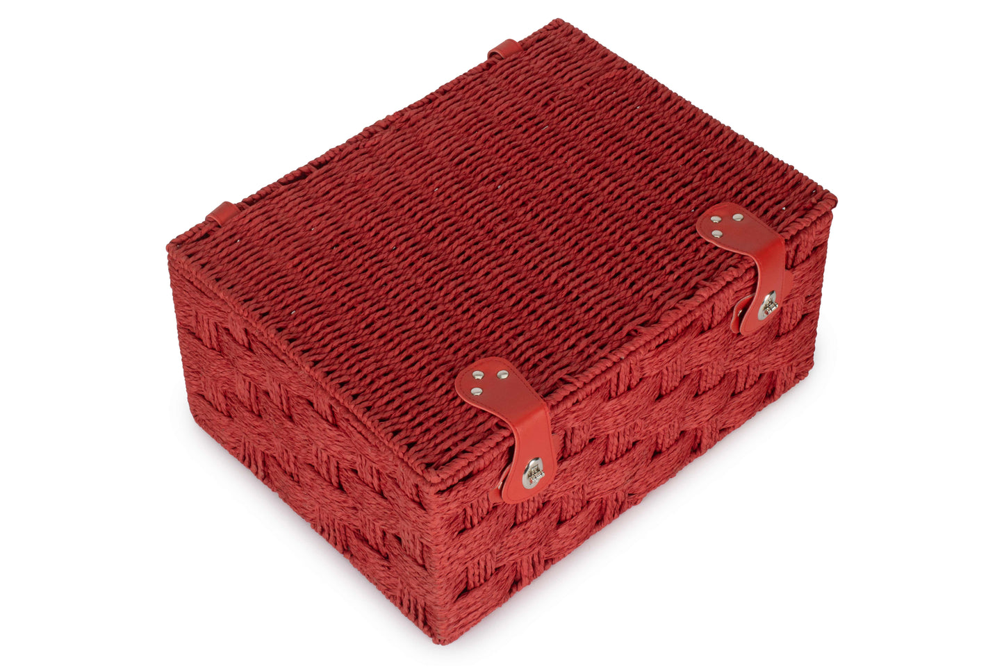 EXTRA LARGE RED PAPER ROPE HAMPER