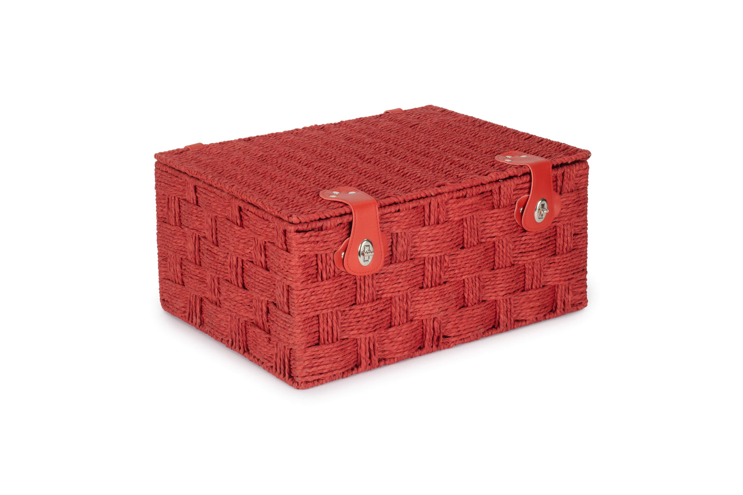 EXTRA LARGE RED PAPER ROPE HAMPER