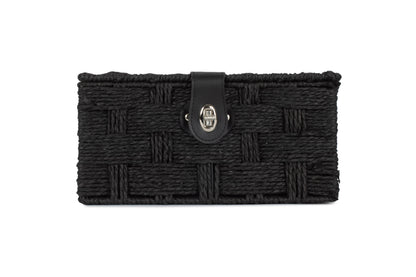SMALL BLACK PAPER ROPE HAMPER