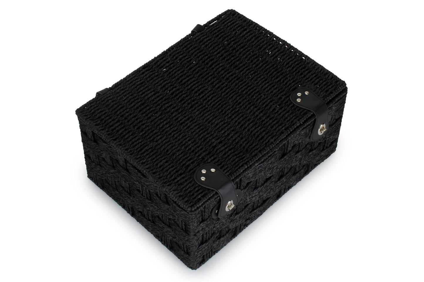 EXTRA LARGE BLACK PAPER ROPE HAMPER