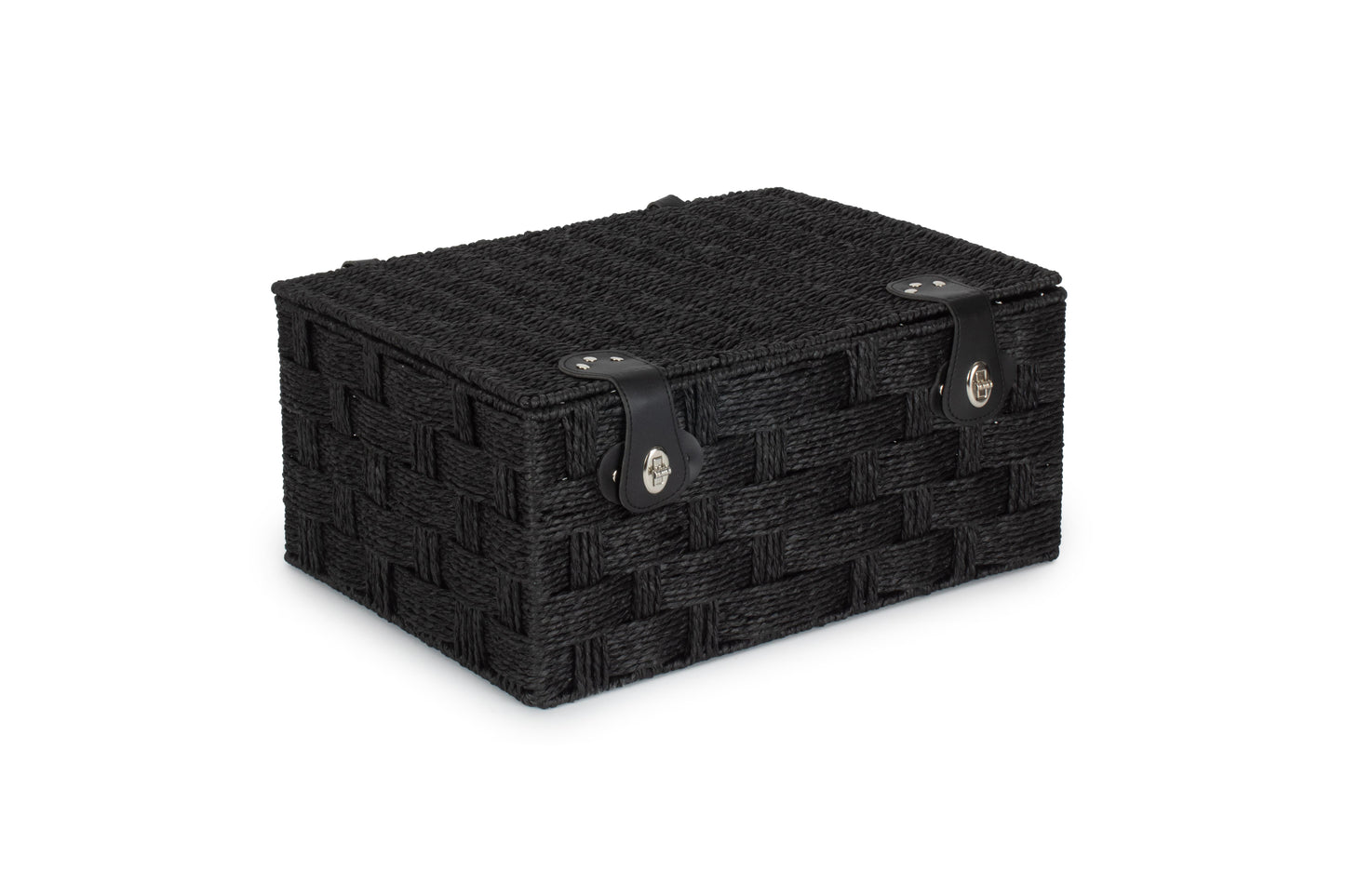 EXTRA LARGE BLACK PAPER ROPE HAMPER