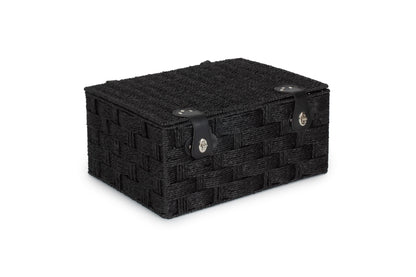 EXTRA LARGE BLACK PAPER ROPE HAMPER