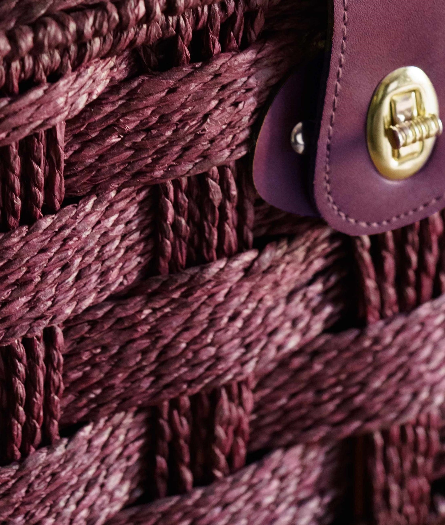 EXTRA LARGE BURGUNDY PAPER ROPE HAMPER