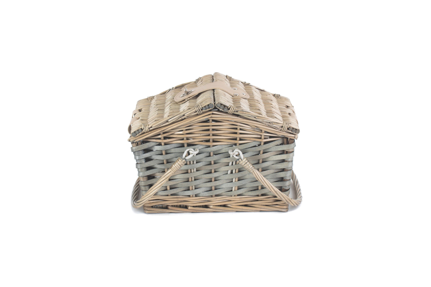 POPLAR ANTIQUE WASH SWING HANDLE HAMPER