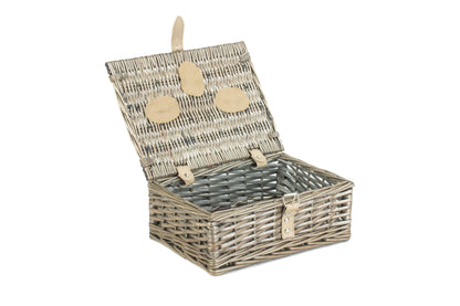 12" ANTIQUE WASH SPLIT WILLOW HAMPER