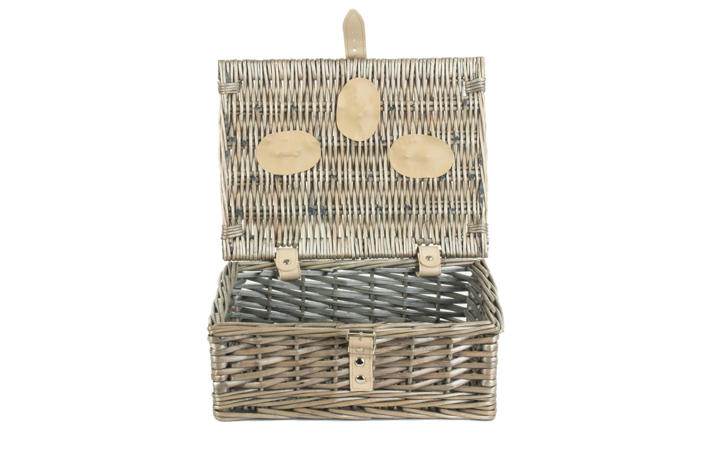 12" ANTIQUE WASH SPLIT WILLOW HAMPER