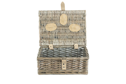 12" ANTIQUE WASH SPLIT WILLOW HAMPER