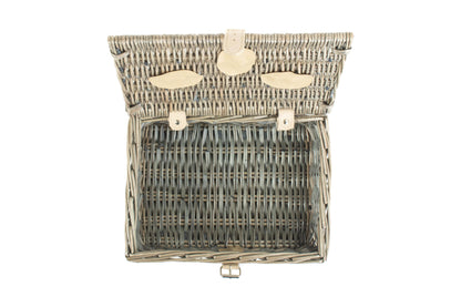 12" ANTIQUE WASH SPLIT WILLOW HAMPER