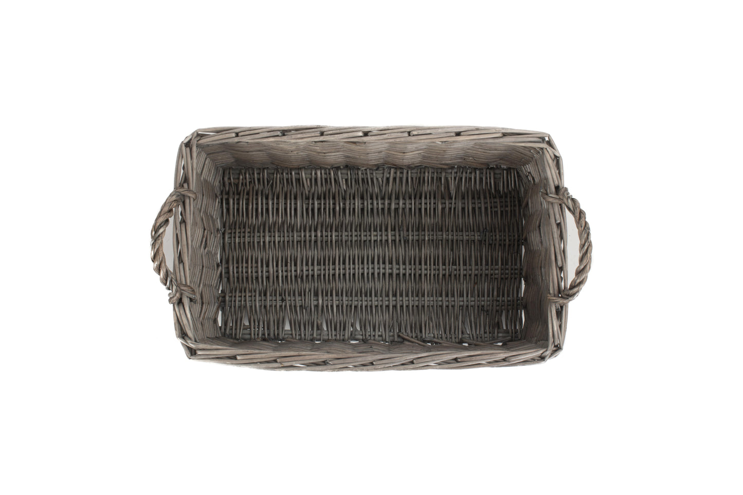 SMALL SHALLOW ANTIQUE WASH STORAGE BASKET