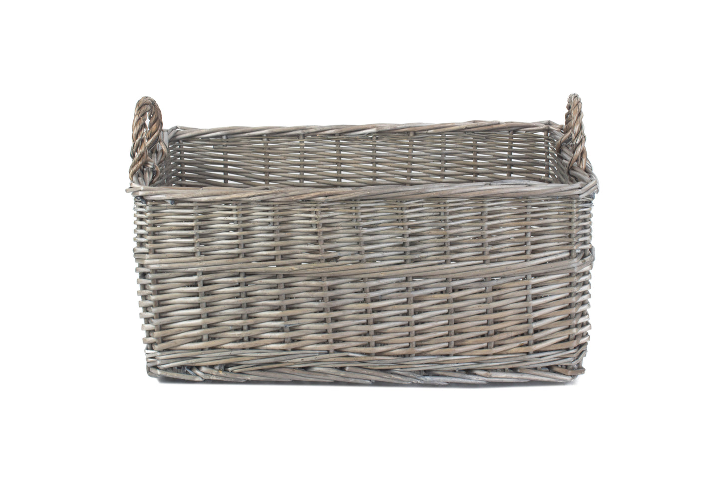 MEDIUM SHALLOW ANTIQUE WASH STORAGE BASKET