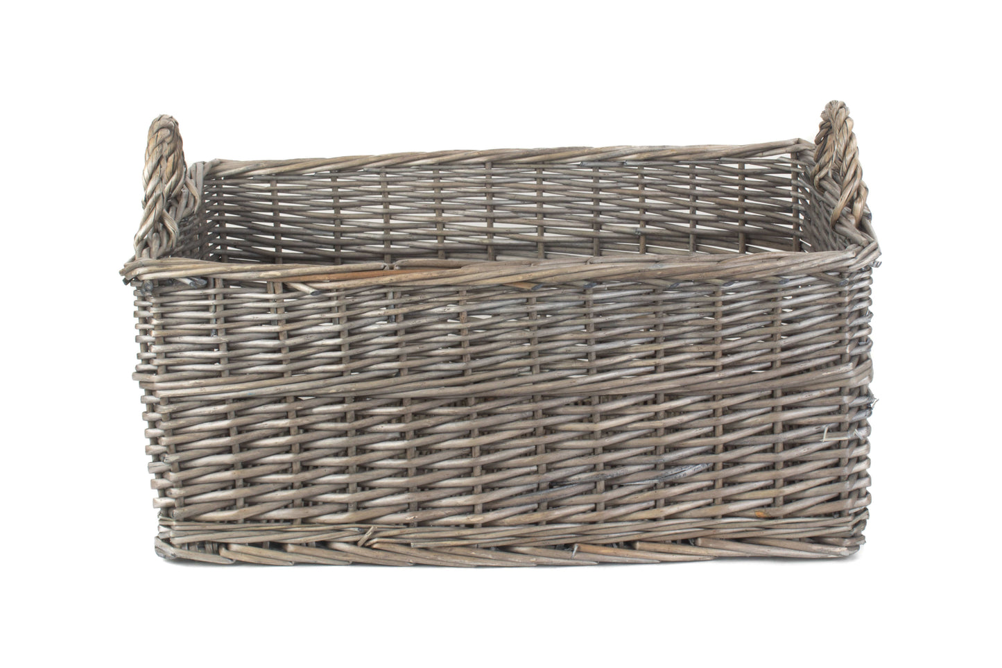 LARGE SHALLOW ANTIQUE WASH STORAGE BASKET