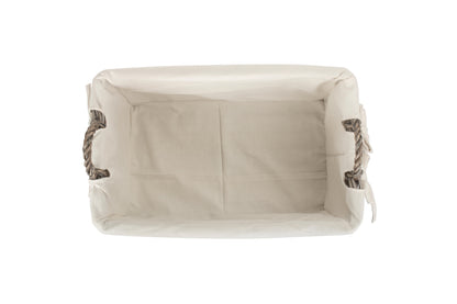 MEDIUM SHALLOW ANTIQUE WASH STORAGE BASKET with WHITE LINING