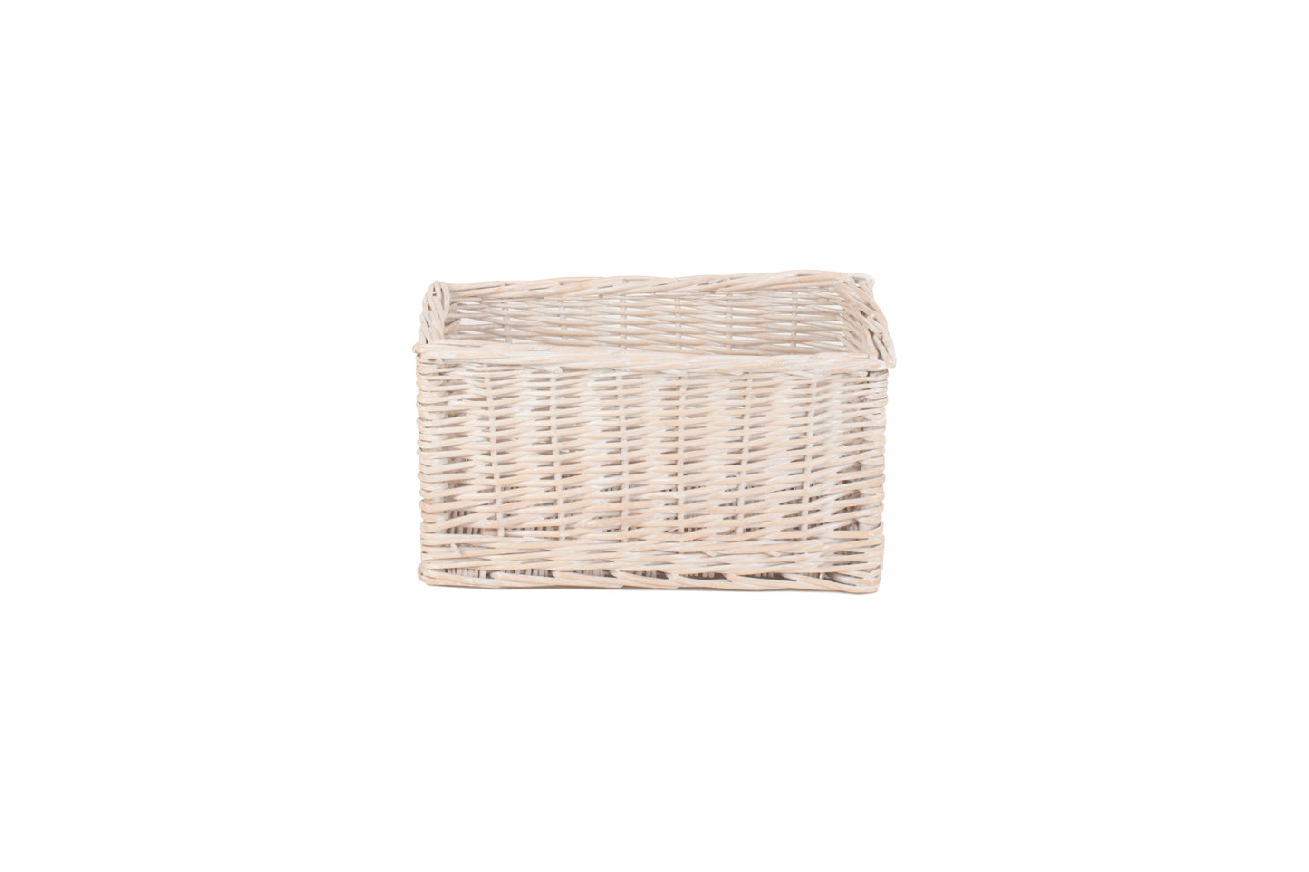 SMALL WHITE WASH STORAGE BASKET