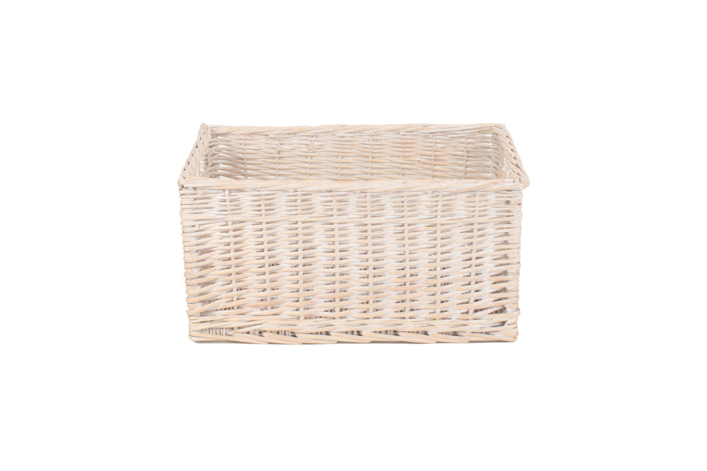 LARGE WHITE WASH STORAGE BASKET