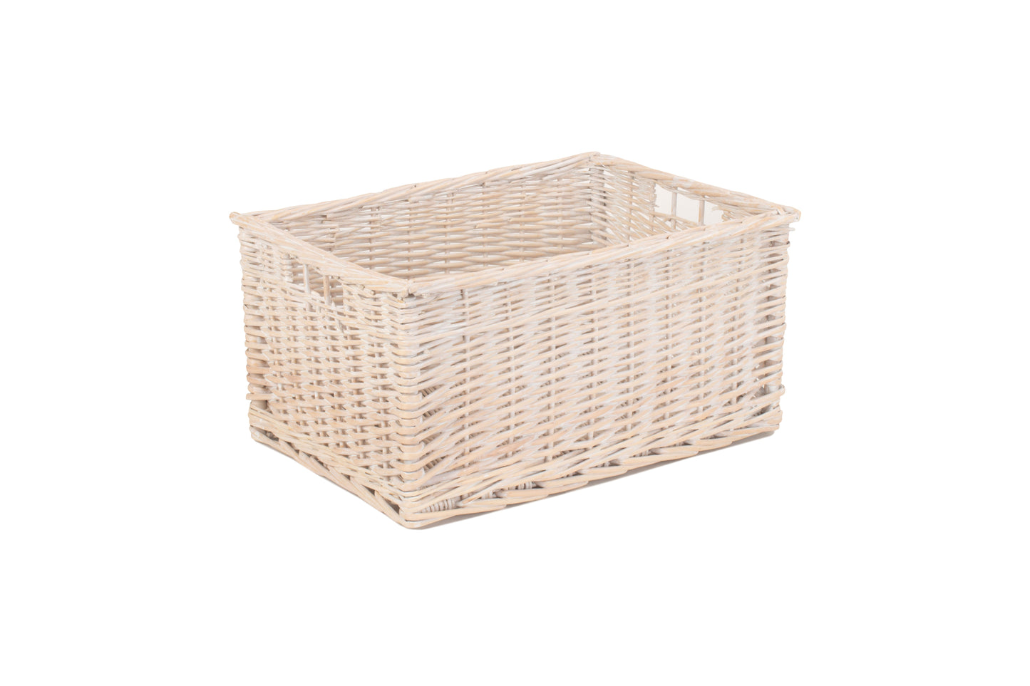 LARGE WHITE WASH STORAGE BASKET