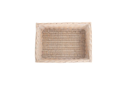 LARGE WHITE WASH STORAGE BASKET