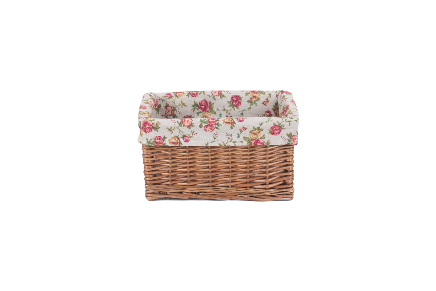 SMALL DOUBLE STEAMED STORAGE BASKETS with GARDEN ROSE LINING