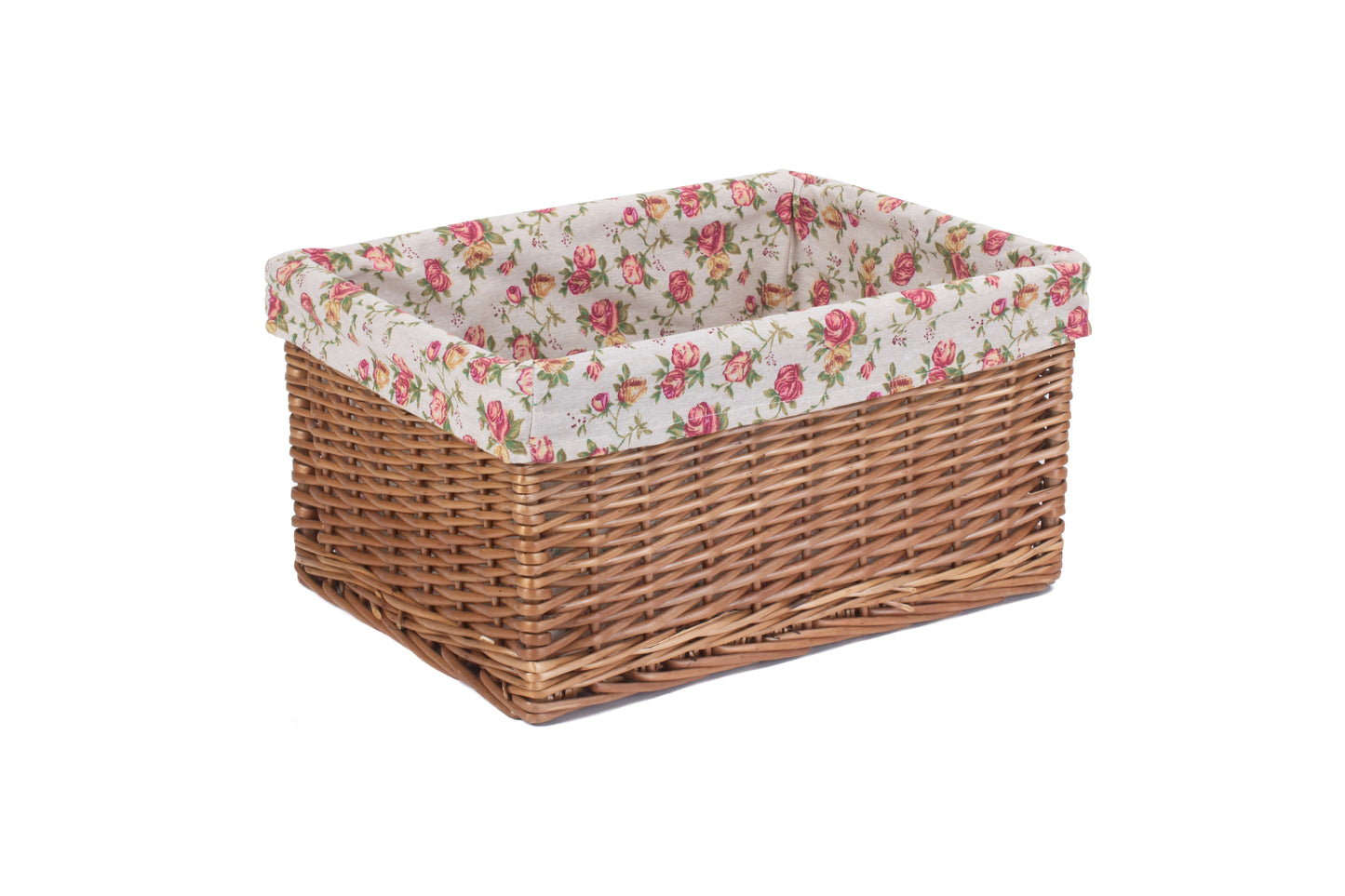 EXTRA LARGE DOUBLE STEAMED STORAGE BASKETS with GARDEN ROSE LINING