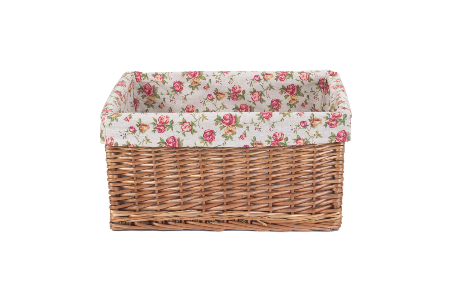 EXTRA LARGE DOUBLE STEAMED STORAGE BASKETS with GARDEN ROSE LINING