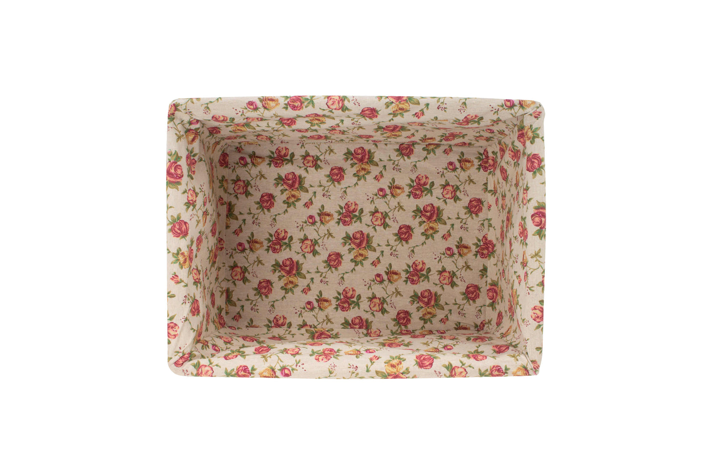 EXTRA LARGE DOUBLE STEAMED STORAGE BASKETS with GARDEN ROSE LINING
