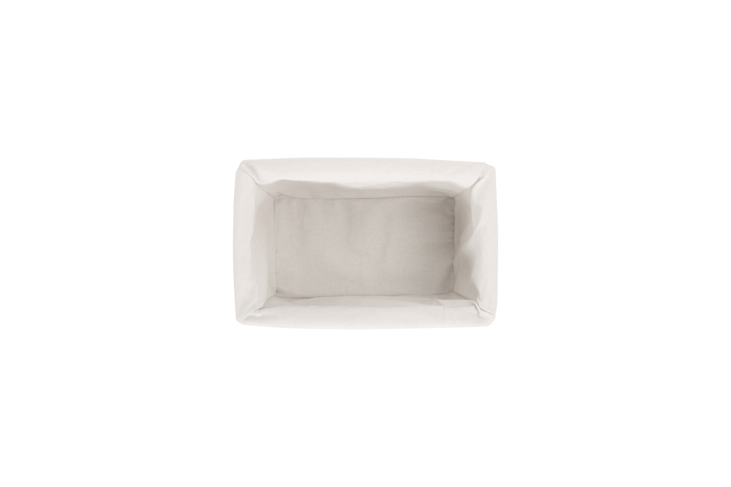 SMALL ANTIQUE WASH STORAGE BASKET with WHITE LINING