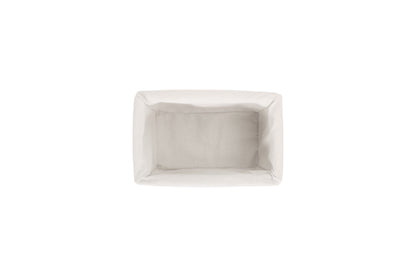 SMALL ANTIQUE WASH STORAGE BASKET with WHITE LINING