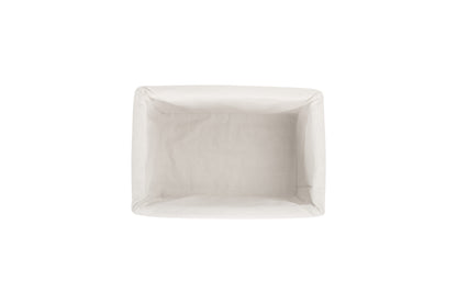 MEDIUM ANTIQUE WASH STORAGE BASKET with WHITE LINING