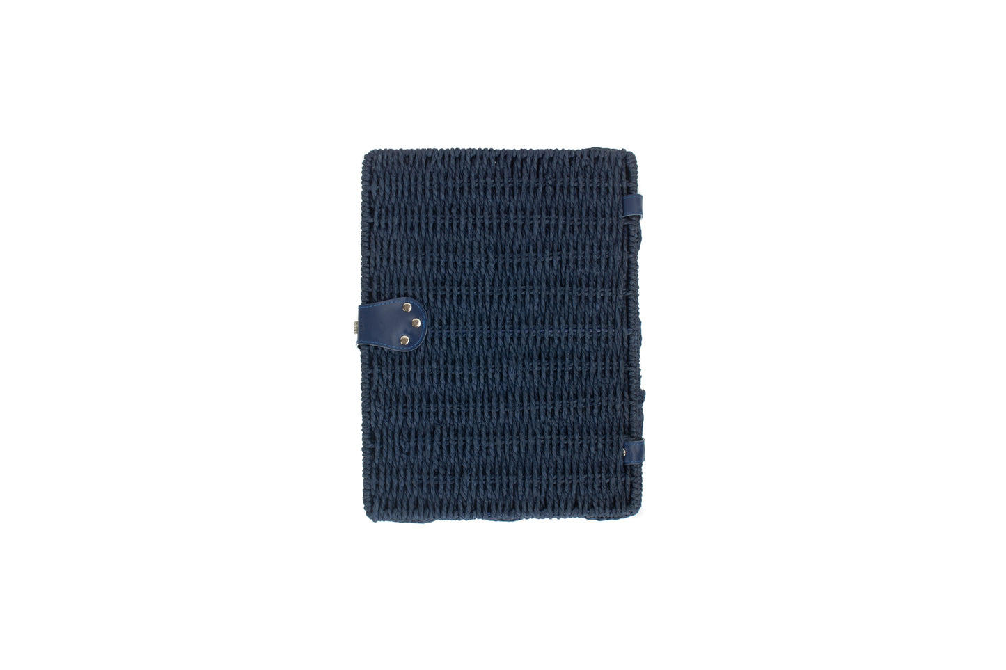 MEDIUM BLUE PAPER ROPE HAMPER