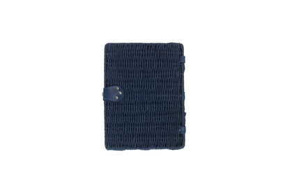 MEDIUM BLUE PAPER ROPE HAMPER