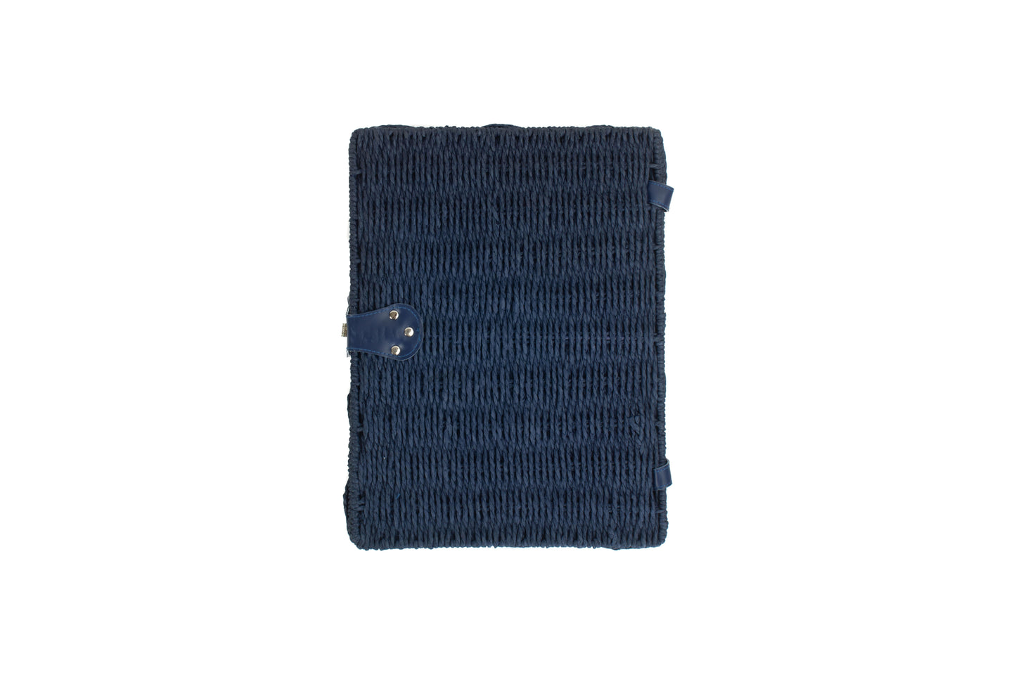 LARGE BLUE PAPER ROPE HAMPER