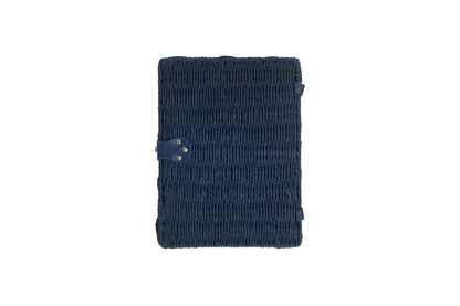 LARGE BLUE PAPER ROPE HAMPER