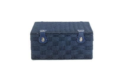 EXTRA LARGE BLUE PAPER ROPE HAMPER