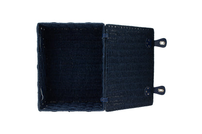 EXTRA LARGE BLUE PAPER ROPE HAMPER