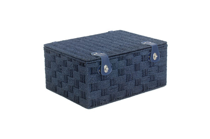 EXTRA LARGE BLUE PAPER ROPE HAMPER