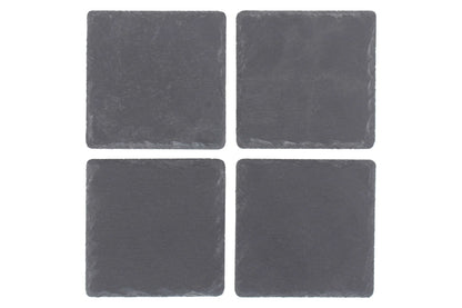 SQUARE SLATE COASTER SET 4