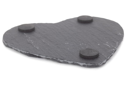 HEART-SHAPED SLATE COASTER SET 4