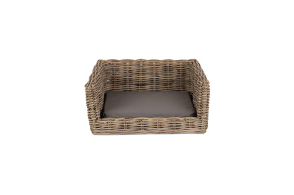 LUXURY RATTAN DOG SOFA BED - SMALL