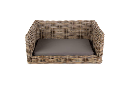 LUXURY RATTAN DOG SOFA BED - MEDIUM