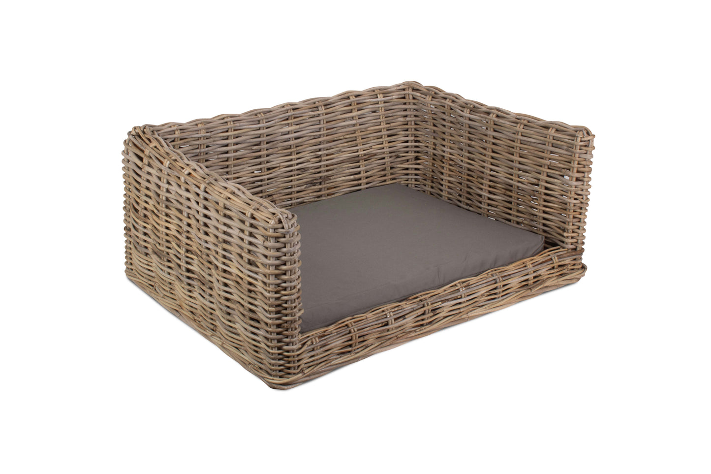LUXURY RATTAN DOG SOFA BED - MEDIUM