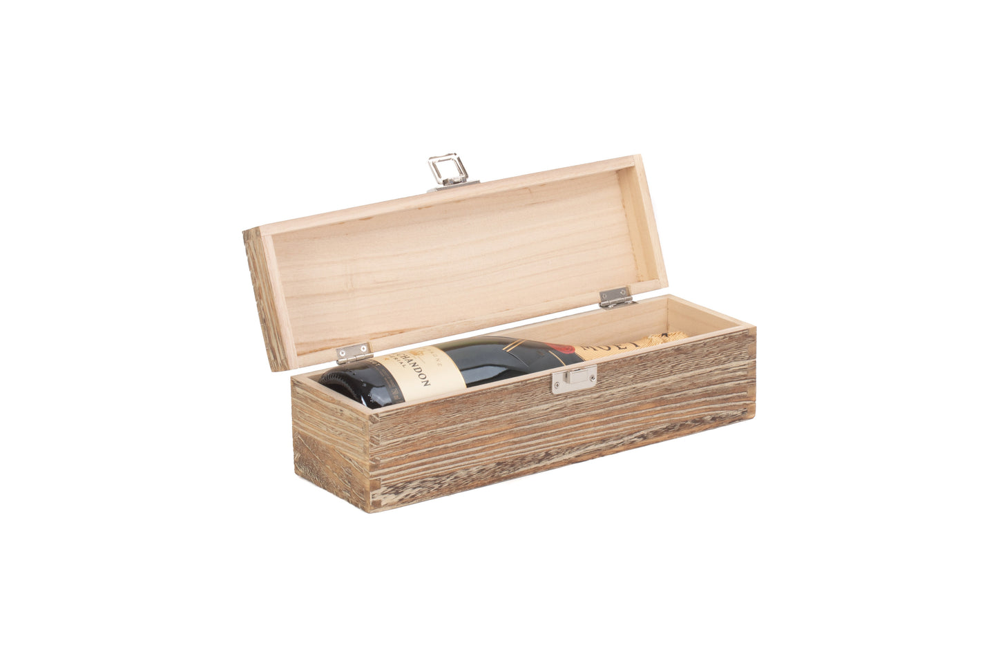 SINGLE BOTTLE OAK EFFECT WOODEN BOX