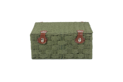 EXTRA LARGE GREEN PAPER ROPE HAMPER