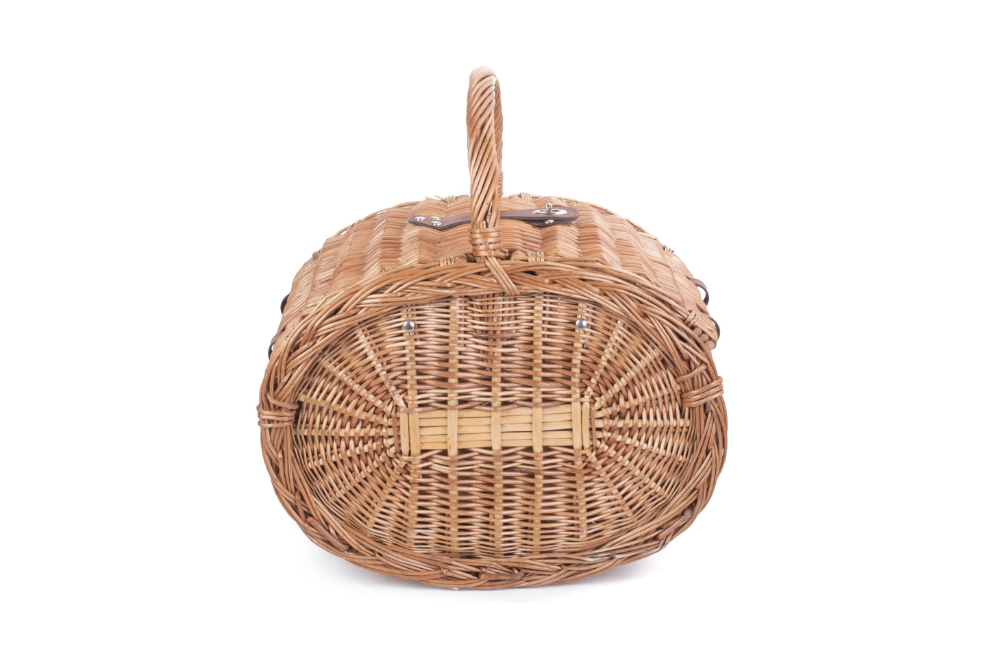OVAL 4 PERSON GREEN TWEED HAMPER